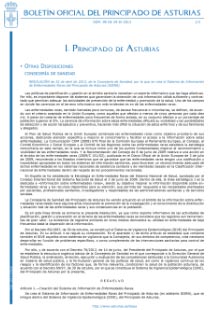 Sistema de Informacón de Enfermedades raras (SIERA ) (BOE Asturias) BOE-2013-07666
