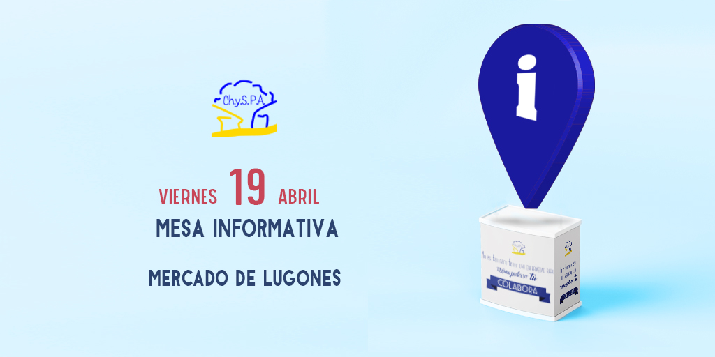 Mesa Informativa Chyspa en el Mercado de Lugones el 19 de abril de 2024