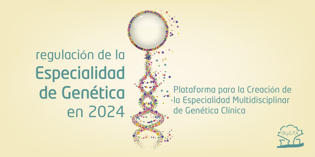 El jueves, 25 de abril, Chyspa participó en la concentración organizada por la Plataforma para la Creación de la Especialidad Multidisciplinar de Genética Clínica con la finalidad de reclamar un Real Decreto que regule la Especialidad de Genética en 2024