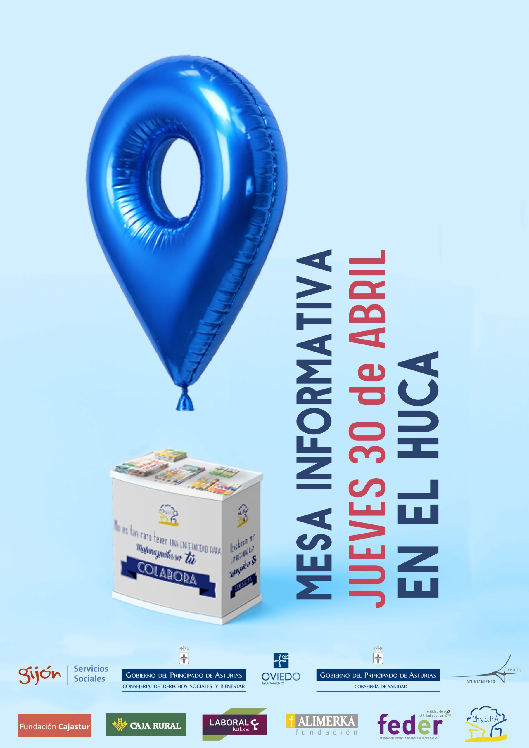 Mesa informativa Chyspa en el HUCA el 30 de abril.